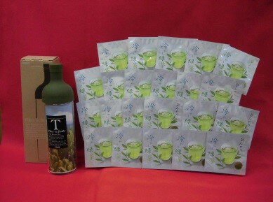 【ふるさと納税】 087-3　茶葉で簡単おいしい水出し茶を！フィルターインボトルと一煎茶のセット