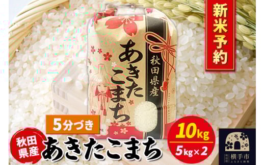 《令和7年産 新米受付》あきたこまち 10kg（5kg×2袋）【5分づき】秋田県産 こまちライン