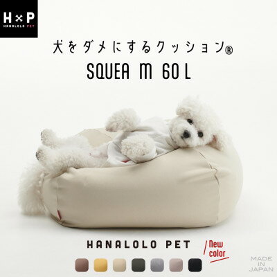 【ふるさと納税】【ハナロロ】 ビーズクッション ペットクッションMカバー付 60L(ナチュラルベージュ)【1240505】