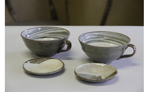 スープカップ 小皿付(丹山窯）