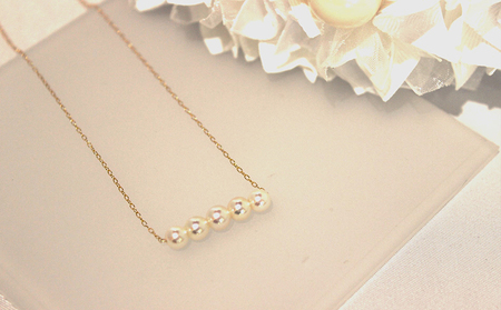パール 5粒ネックレスYamashita-Pearl4.5-5.5mm パール A180-021006