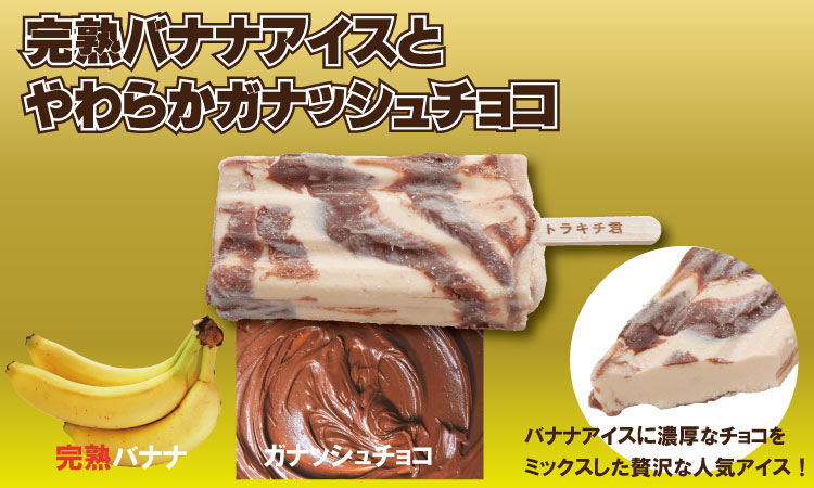 竹下製菓 トラキチ君 レギュラーサイズ（30本） 送料無料 竹下製菓 アイスクリーム スイーツ チョコバナナ バナナ味　ガナッシュチョコ　佐賀 九州 限定 地方 ご当地 お取り寄せ ギフト 小分け 大