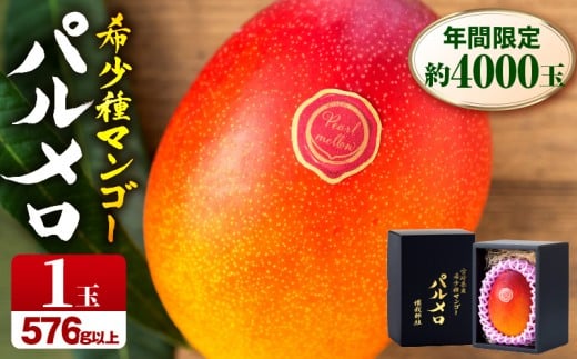 《2026年発送先行予約》【期間・数量限定】宮崎県産希少種マンゴーパルメロ 計576g以上 1玉入り 人気 おすすめ 宮崎 宮崎マンゴー パルメロ 完熟 完熟マンゴー マンゴー 果物 フルーツ くだも