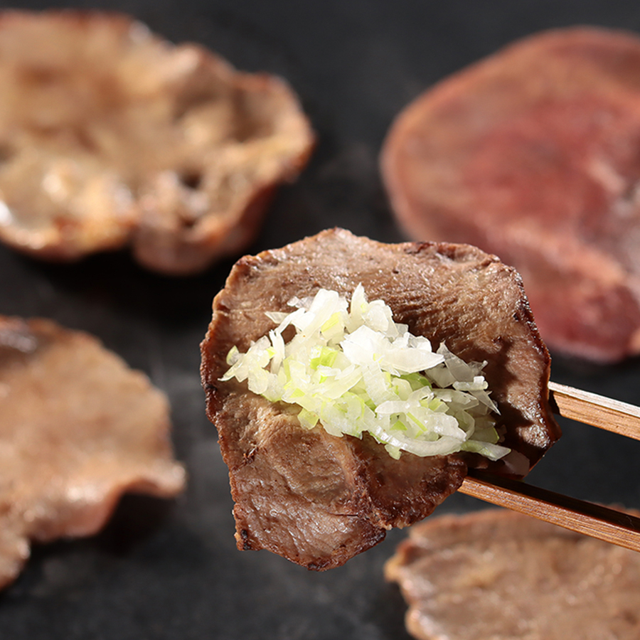 ＜焼肉屋さんの＞極上スライス牛タン(500g×2) 特製塩だれ漬け