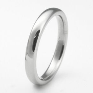 純チタン甲丸リング (幅3mm) 13号 | アクセサリー リング