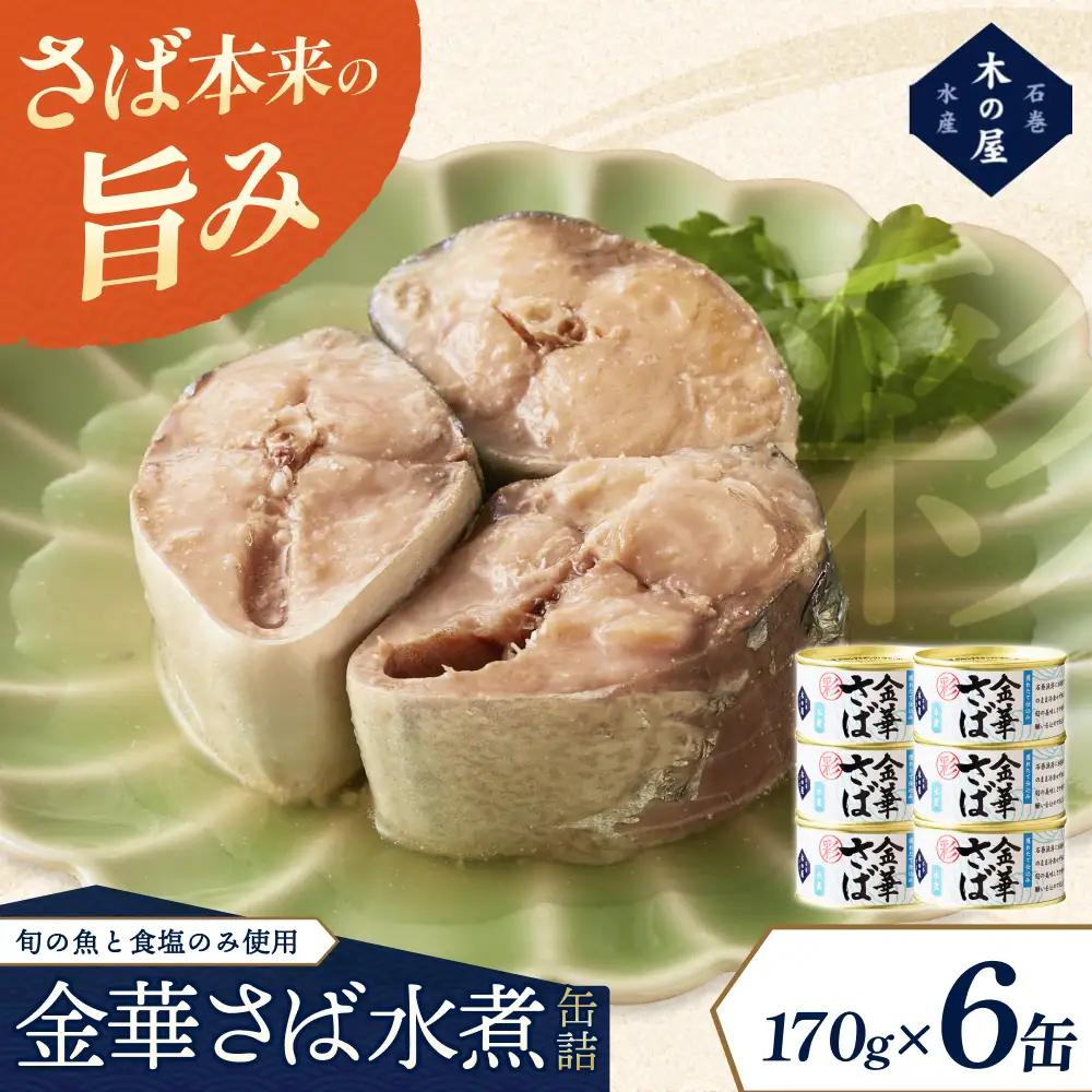 金華さば水煮＜彩＞6缶セット【kany012】