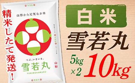 【令和7年産】【白米】山形県産雪若丸10kg