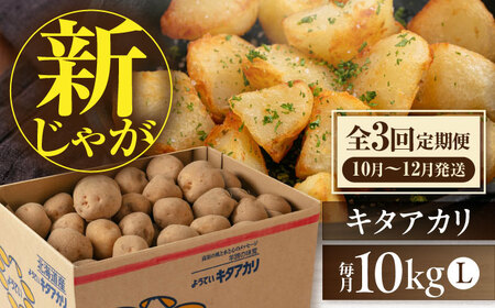 【全3回定期便】【10月〜12月発送】 新じゃがいも キタアカリ 10Kg 《喜茂別町》【JAようてい】 ジャガイモ じゃがいも 野菜 季節の野菜 詰め合わせ 北海道 産地直送 定期便[AJAK019