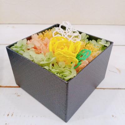 ふるさと納税 七尾市 水引BOXプリザーブドフラワー(イエロー)