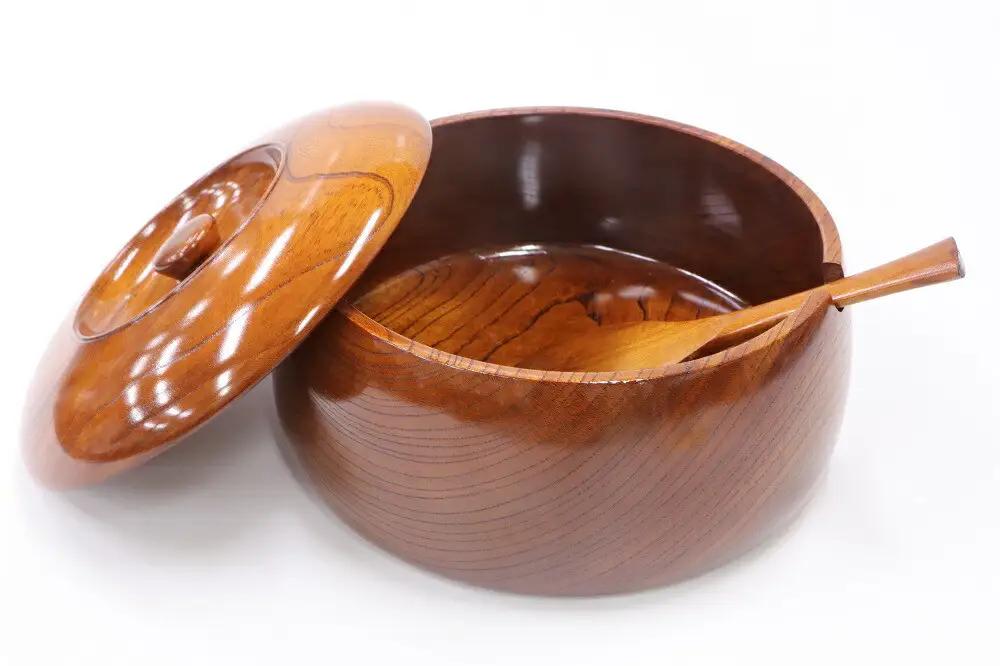 小田原漆器　8寸飯【漆塗り 国産天然木 おしゃれ プレゼント 記念 お祝い ふっくらとしたデザイン 木製食器 日用品 キッチン用品 木製 直径230mm×高さ125mm 小田原漆器 神奈川県 小田原市 飯器 飯器】