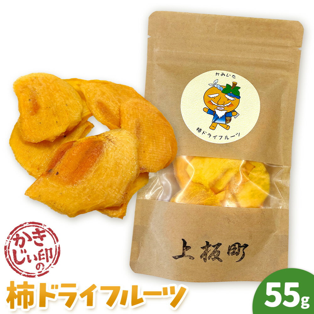 【ふるさと納税】かきじぃ印の柿ドライフルーツ 55g 《30日以内に発送予定(土日祝除く)》徳島県 上板町 かきじぃ ドライフルーツ 柿 カキ フルーツ 果物 おやつ