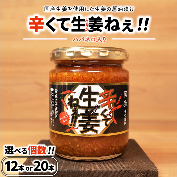 【ふるさと納税】【選べる個数】辛くて生姜ねぇ!! 【しょうが 国産 醤油漬け ハバネロ ごはんのお供 お弁当 調味料 おつまみ 肴 薬味 隠し味 猪苗代町 福島県】