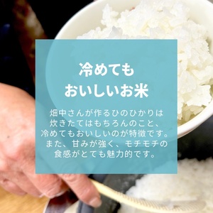 【6回定期便】減農薬米 特別栽培米 畑中さんの ひのひかり 玄米5kg ヒノヒカリ 奈良県 三宅町