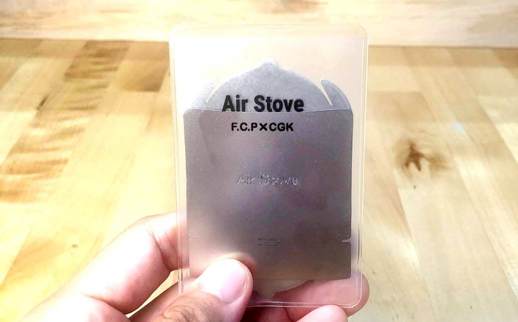 Air Stove FK-0003 19g カード型 固形燃料ストーブ ステンレス キャンプガジェット アウトドア ストーブ