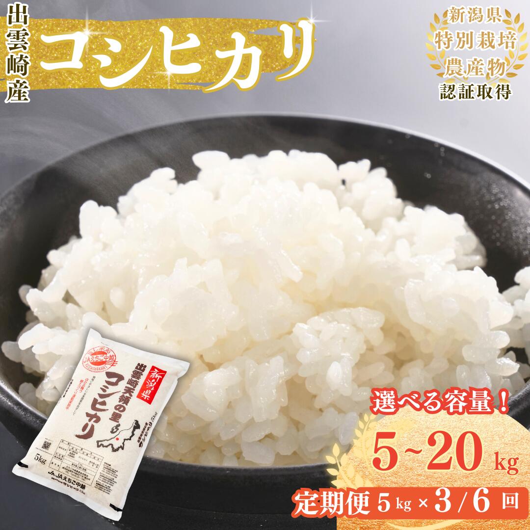 【ふるさと納税】【令和7年産】 特別栽培米 コシヒカリ 「天領の里」5kg／10kg／20kg／定期便5kg（3・6か月） 新潟県産 白米 精米 お米 こしひかり