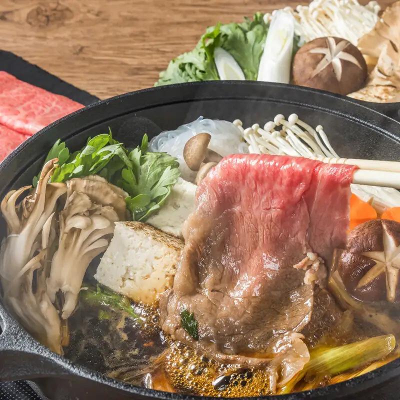 【化粧箱入】【A4~A5】博多和牛 すき焼き用 肩ローススライス400g たれ付 [BGAC003] すきやき