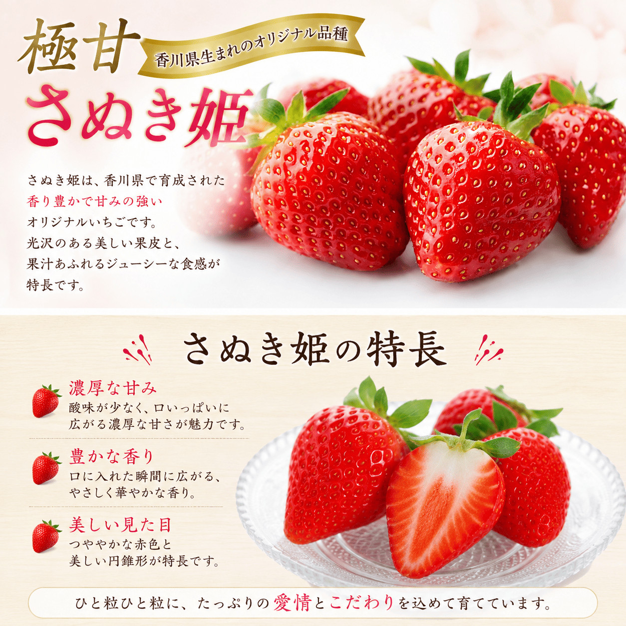 いちご 極甘 さぬき姫 約250g×2パック 2月から順次発送 苺 イチゴ 国産いちご 甘い 完熟 新鮮 朝採れ 旬 厳選 フルーツ 果物 人気 家庭用 高品質 ギフト おすすめ 香川県 丸亀市