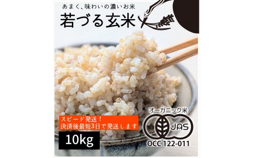 
                  【有機JAS】多可町産 きぬむすめ 玄米 10kg 農園若づる 有機栽培 オーガニック アイガモ 合鴨農法 無農薬 無化学肥料 即納 [1388]
                