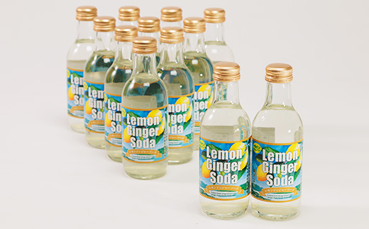 レモンジンジャーソーダ 200ml×12本セット(岩城島産レモン使用)【1229453】
