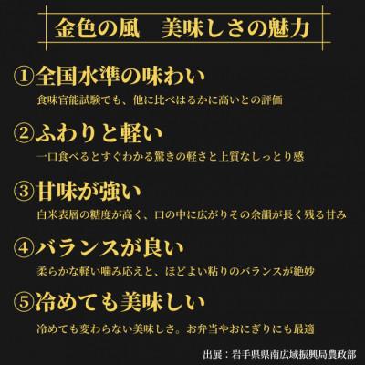 ふるさと納税 一関市 令和6年産 金色の風 5kg【5分搗】　 |  | 02