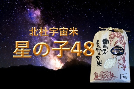 北杜宇宙米　星の子 48 米 白米 5kg 武川産農林48号 星の子48 宇宙米 山梨県 北杜市 【数量限定】