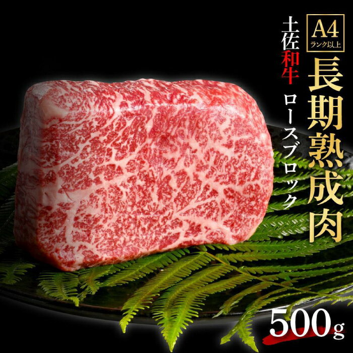 【ふるさと納税】エイジング工法 熟成肉 土佐和牛 特選ロース ブロック 約500g 冷凍 【株式会社LATERAL】[ATAY035]