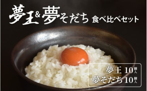 夢王＆夢そだち　食べ比べセット / 卵 たまご 食材 グルメ 夢王 夢そだち 食べ比べ たまごかけごはん 殿堂入り 日本産 国産 高級たまご 玉子 ふるさと 納税 セット