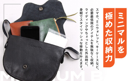 【デグナー】レザーサブポケットバッグ  [W-104] カーキ｜京都 バイクギア 人気ブランド レザーアイテム