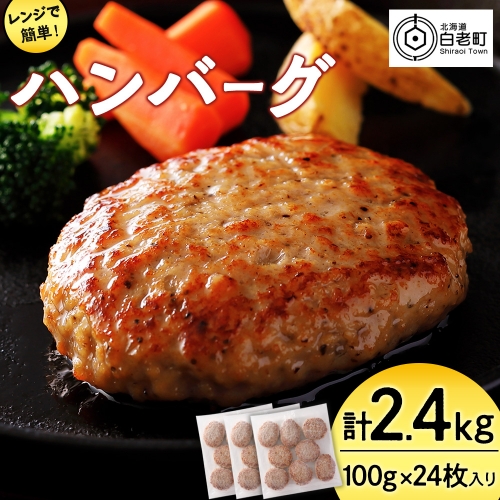 北海道産こだわりポーク ハンバーグ 100g×24枚セット 2.4kg スターゼン