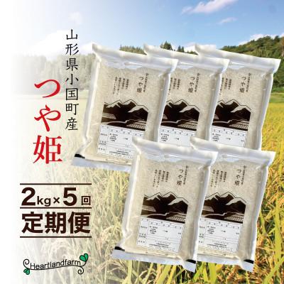 ふるさと納税 小国町 【毎月定期便】つや姫 精米 2kg 山形県小国町産全5回