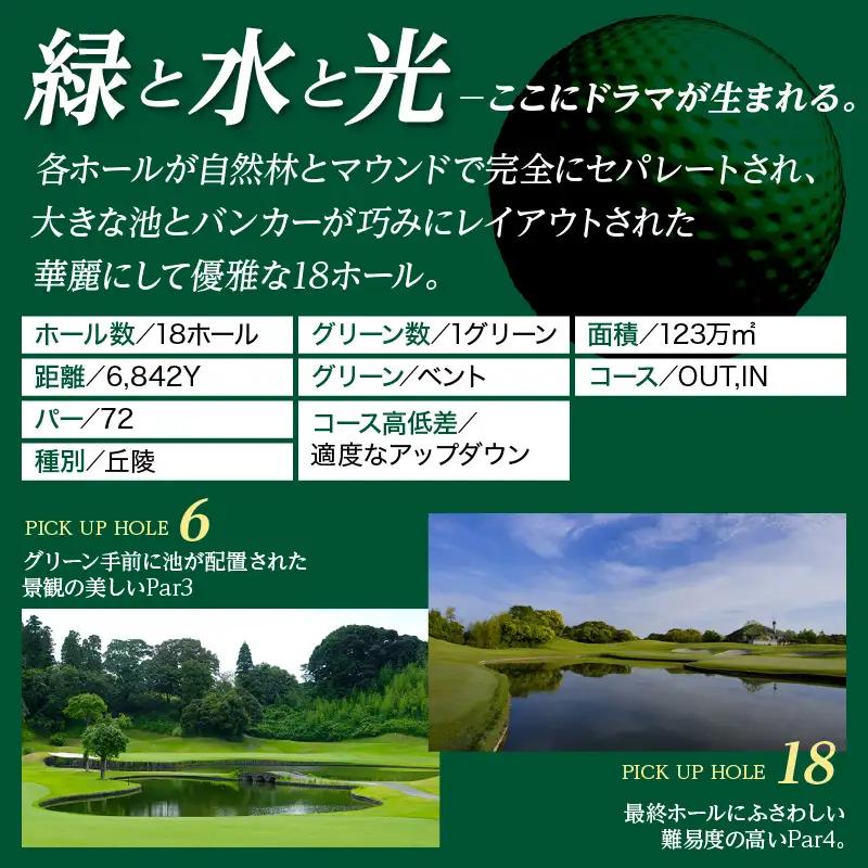 太平洋クラブ市原コース 平日セルフプレー券　4名様