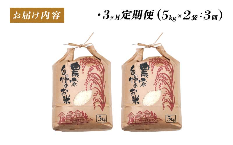 ＜2025年11月以降 順次発送予定＞令和7年産　コシヒカリ　定期便（3ヶ月連続お届け）計30kg（(5kg × 2袋) × 3回） 定期便（3ヶ月連続お届け）計30kg（(5kg × 2袋) × 3