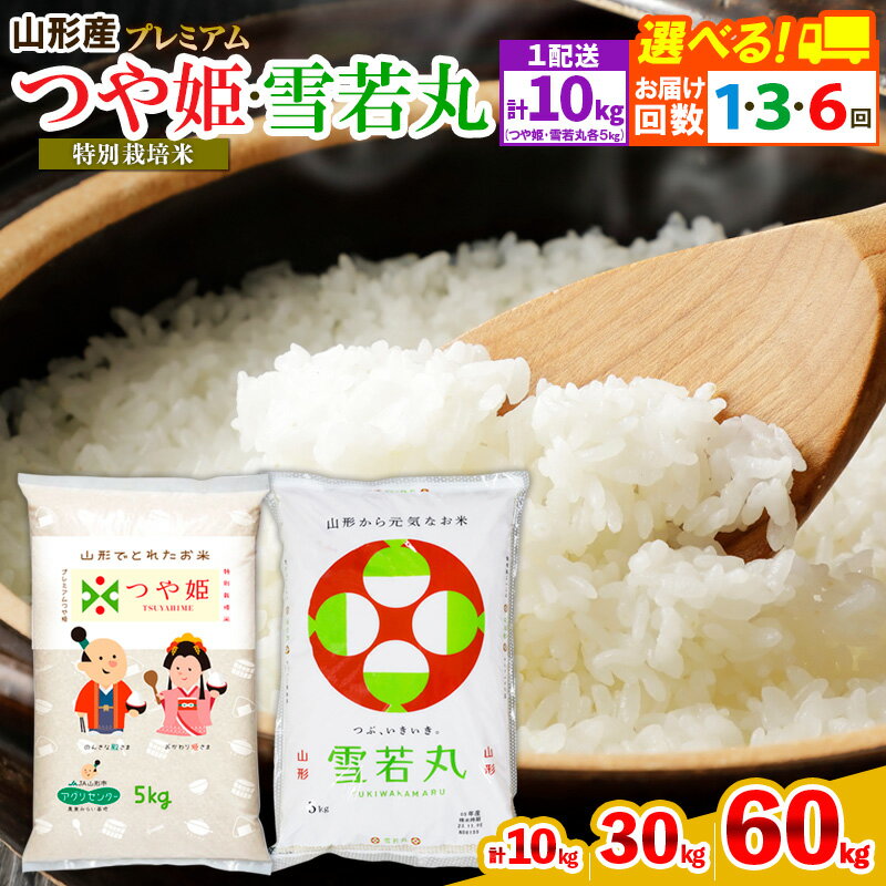 【ふるさと納税】令和7年産 プレミアムつや姫(特別栽培米)5kg・雪若丸5kg 計10kg FY23-686 山形 ブランド米 送料無料 お取り寄せ