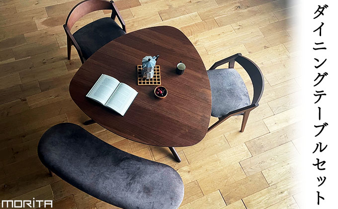 ダイニングテーブルセット DT-561テーブル+CBL-5610チェア×2脚+ミラージュベンチ セット【離島不可】AL639