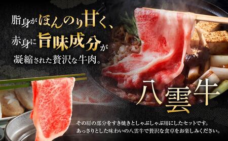 八雲牛 すきしゃぶセット 600g (300g×2パック) 【 肉 お肉 にく 牛 牛肉 すきしゃぶセット すき焼き しゃぶしゃぶ 600g300g×2パック 食品 グルメ お取り寄せ お取り寄せグル
