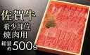 【ふるさと納税】佐賀牛 希少部位 サンカクバラ 焼肉用 500g 【贈答箱】