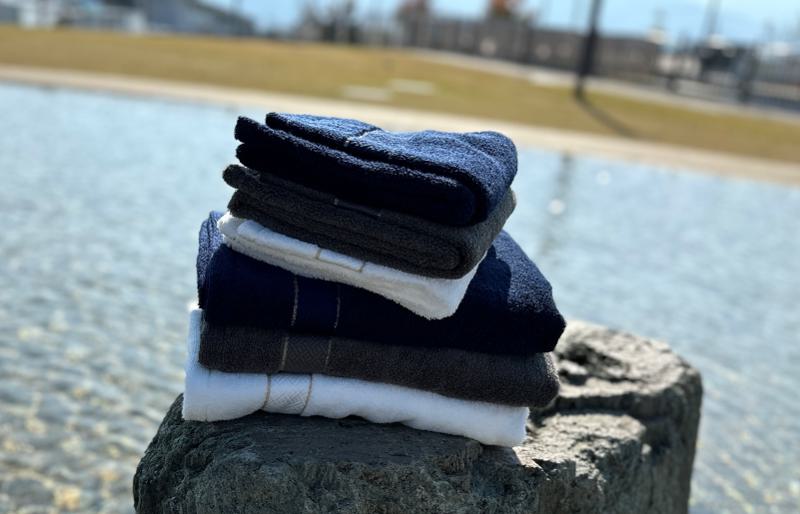 【肌心地No.1／クレディアタオル】バスタオル２枚ギフトセット（チャコール）【泉州タオル 国産 吸水 普段使い シンプル 日用品】 020C279