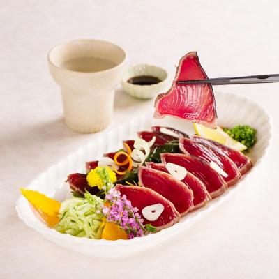 ふるさと納税 枕崎市 1本釣り血合抜き炭焼鰹たたき1.2kg 2種類のタレ付 　A3-123 |  | 01