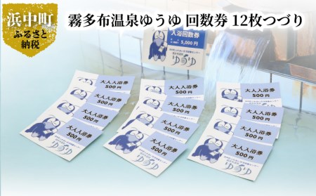 霧多布温泉ゆうゆ 回数券 12枚つづり　霧多布 温泉 ゆうゆ 日帰り 入浴券 回数券 12枚 つづり 施設 利用券 チケット お取り寄せ 贈答 有効期限 6ヶ月 太平洋を望む高台に立つ霧多布温泉 リラックス ゆったり 送料無料_H0033-100