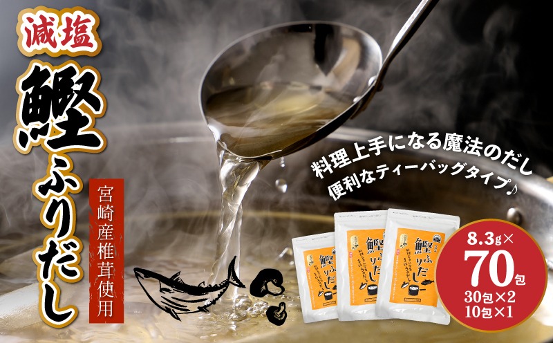 ＜減塩鰹ふりだし 8.3ｇ×60包+10包セット＞ K06_0003_2