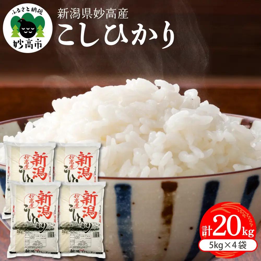 【2027年1月中旬発送】令和8年産 新潟県妙高産 こしひかり 20kg