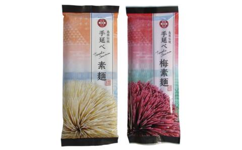 島原 手延べ 素麺 食べ比べ セット B （ 手延べ 素麺 ・ 手延べ 梅 素麺 ） / 南島原市 / ふるせ [SAQ022]