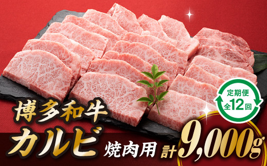 
K037.博多和牛カルビ焼肉（定期便：全１２回）
