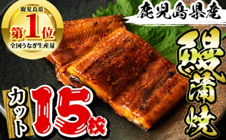 鹿児島県産 うなぎ蒲焼カット 15枚セット 鰻蒲焼 計800g以上(約50g×15枚) タレ・山椒付き カット鰻 鰻 カット【おおさき町鰻加工組合】B147