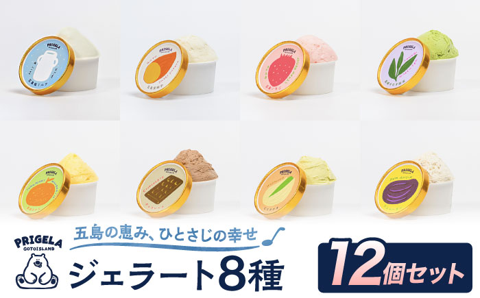 ジェラート 12個セット お取り寄せ スイーツ アイスクリーム 食べ比べ 五島市/PRIGELA [PFV002]