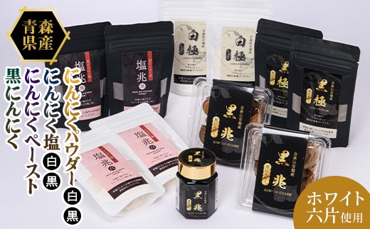 にんにくパウダー4種×各2袋・黒にんにく約100g×2パック・黒にんにくペースト70g×1本 ニンニク にんにく F41-0063
