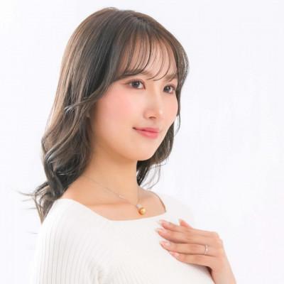 ふるさと納税 神戸市 【月影】ゴールデンパール(南洋真珠) ダイヤモンド PT900 プラチナ ペンダントトップ |  | 02