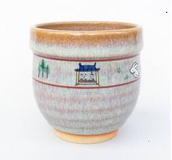 H-96　奈良絵湯呑「萩流れ」