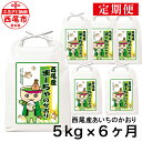 【ふるさと納税】【定期便】令和6年産 西尾産お米（あいちのかおり5kg×6ヶ月）K202-90 / 月に一度配送 6回配送 合計30キロ 国産米 国内産 日本産 愛知県産 白米 ご飯 西尾市 MB