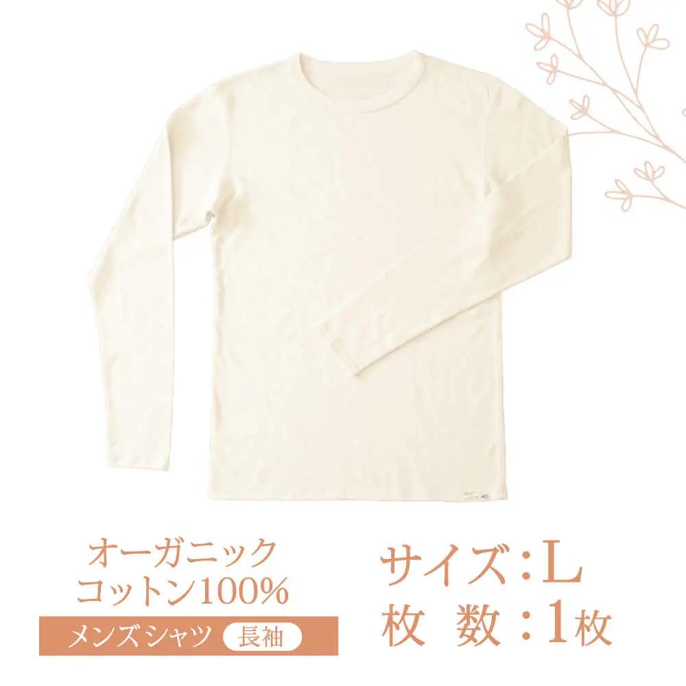 オーガニックコットンTシャツ長袖メンズ(Lサイズ)・日本アトピー協会推薦品 / Tシャツ 綿 コットン メンズ オーガニックコットン / 諫早市 / 株式会社美泉 [AHAP002]